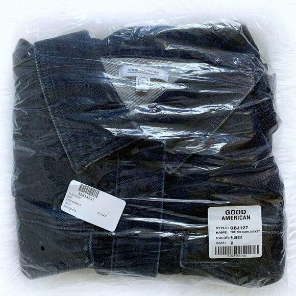 GOOD AMERICAN Cropped Denim Jacket! - Picture 6 of 7